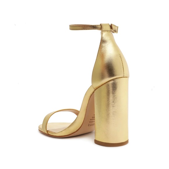Schutz Cady Lee Block Metallic Leather Sandal - Picture 3 of 10